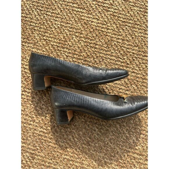 Salvatore Ferragamo Cauta Heels Block Heel Slip-On Made in Italy - Picture 5 of 8